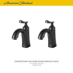 American Standard Chatfield Single Hole Single-Handle Bathroom Faucet (Set Of 2) In Legacy Bronze -The Home Depot legacy bronze american standard single hole bathroom faucets chatmonoslb bnd 40 1000