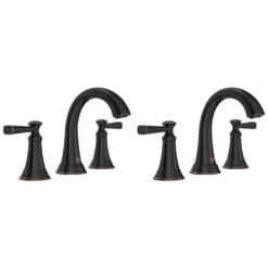 American Standard Rumson 8 In. Widespread Double Handle Bathroom Faucet In Legacy Bronze (2-Pack)