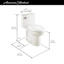 American Standard Compact Cadet 3 FloWise Tall Height 1-Piece 1.28 GPF Single Flush Elongated Toilet In Linen, Seat Included -The Home Depot linen american standard one piece toilets 2403 128 222 40 1000