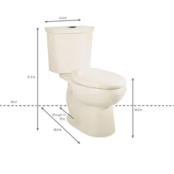 American Standard H2Option Tall Height 2-piece 0.92/1.28 GPF Dual Flush Elongated Toilet In. Linen, Seat Not Included -The Home Depot linen american standard two piece toilets 2886218 222 40 1000