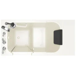 American Standard Gelcoat Premium Series 48 In. X 28 In. Left Hand Drain Walk-In Soaking Bathtub In Beige -The Home Depot linen american standard walk in tubs 2848 109 sll 40 1000