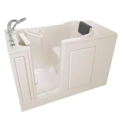 American Standard Gelcoat Premium Series 48 In. X 28 In. Left Hand Drain Walk-In Soaking Bathtub In Beige