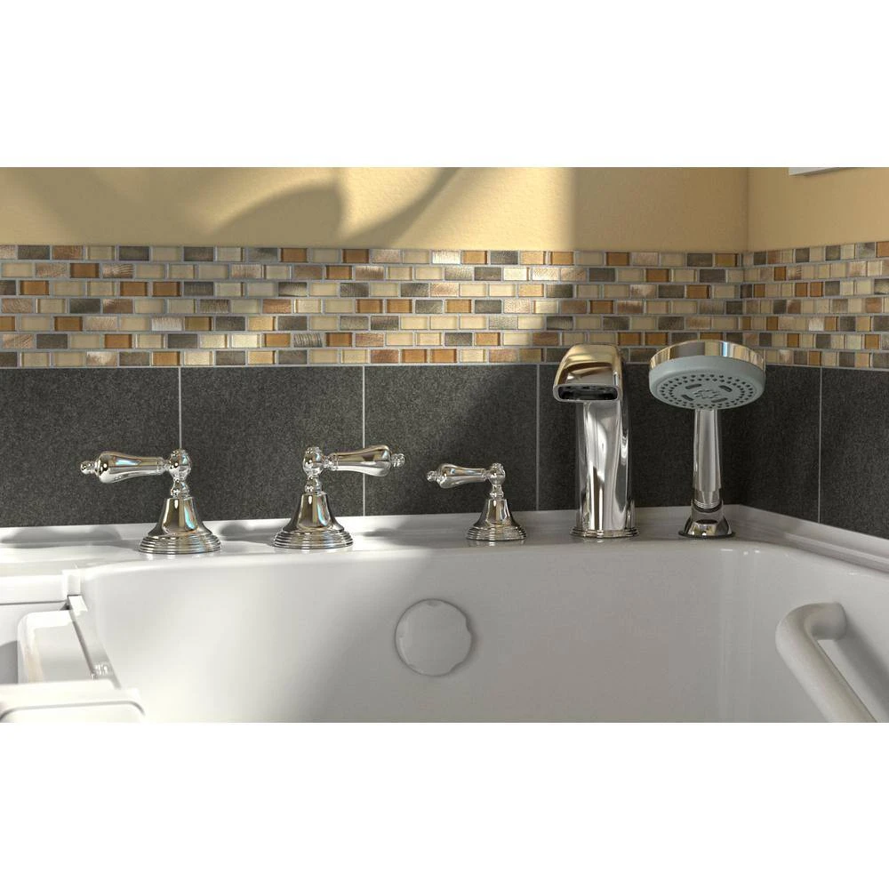 American Standard Gelcoat Premium Series 48 In. X 28 In. Right Hand Drain Walk-in Soaking Bathtub In Beige 5 American Standard Gelcoat Premium Series 48 In. X 28 In. Right Hand Drain Walk-in Soaking Bathtub In Beige - Image 5