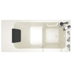 American Standard Acrylic Luxury Series 48 In. X 28 In. Right Hand Drain Walk-in Soaking Bathtub In Beige -The Home Depot linen american standard walk in tubs 2848 119 srl 40 1000