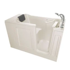 American Standard Acrylic Luxury Series 48 In. X 28 In. Right Hand Drain Walk-in Soaking Bathtub In Beige