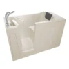 American Standard Acrylic Luxury Series 60 In. X 30 In. Left Hand Drain Walk-in Soaking Bathtub In Beige