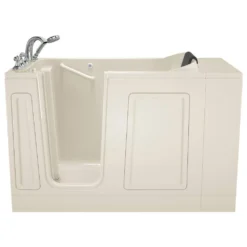 American Standard Acrylic Luxury Series 60 In. X 30 In. Left Hand Drain Walk-in Soaking Bathtub In Beige -The Home Depot linen american standard walk in tubs 3051 119 sll a0 1000