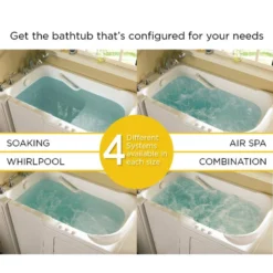 American Standard Acrylic Luxury Series 50.5 In. X 30 In. Right Hand Drain Walk-in Soaking Bathtub In Beige -The Home Depot linen american standard walk in tubs 3051 119 srl 44 1000