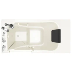 American Standard Gelcoat Premium Series 52 In. X 30 In. Left Hand Drain Walk-in Soaking Bathtub In Beige -The Home Depot linen american standard walk in tubs 3052 109 sll 40 1000