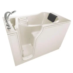American Standard Gelcoat Premium Series 52 In. X 30 In. Left Hand Drain Walk-in Soaking Bathtub In Beige