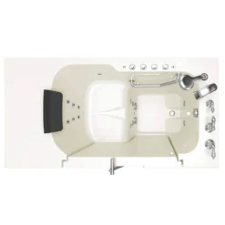 American Standard Gelcoat Premium Series 32 In. X 52 In. Right Hand Drain Soaking Bathtub In Beige -The Home Depot linen american standard walk in tubs 3252od 109 crl pc a0 1000