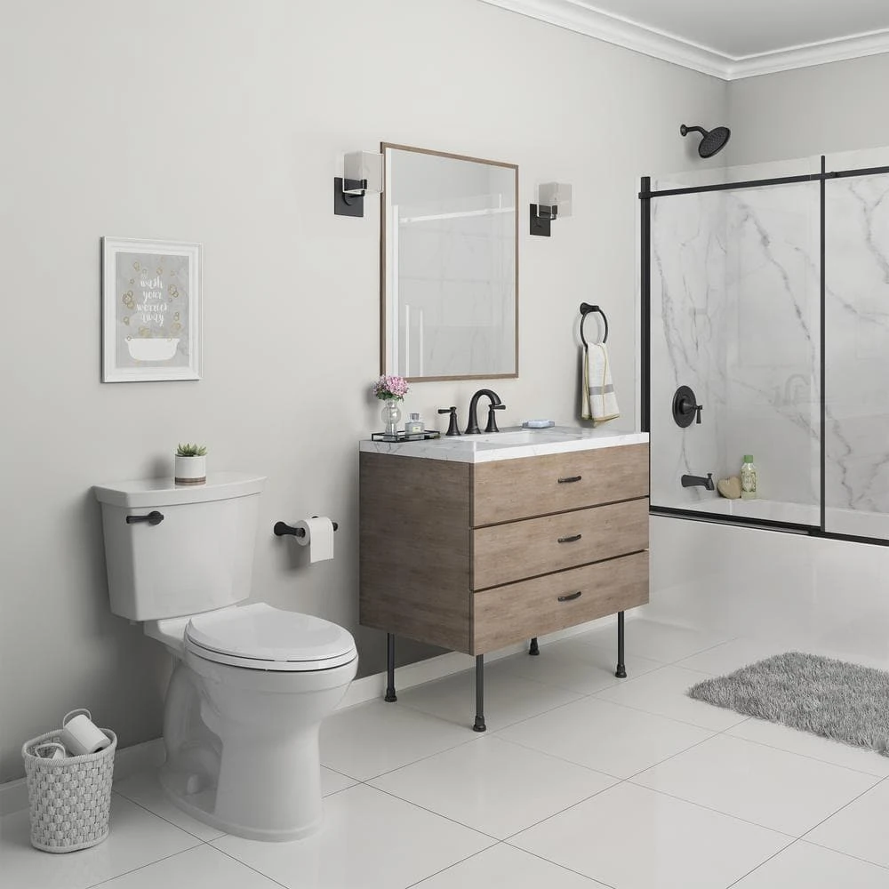 American Standard Rumson Single-Handle 1-Spray Tub And Shower Faucet With 1.8 GPM In Matte Black (Valve Included) 5 American Standard Rumson Single-Handle 1-Spray Tub And Shower Faucet With 1.8 GPM In Matte Black (Valve Included) - Image 5