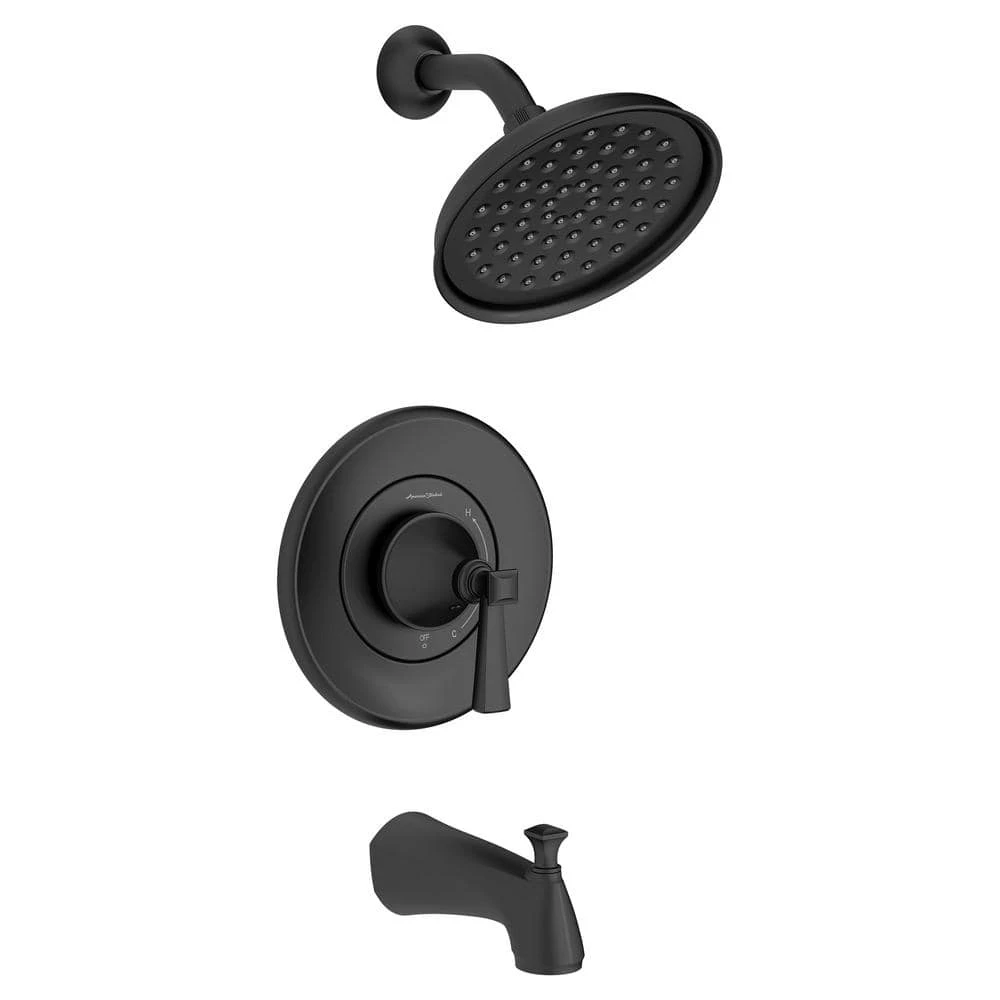 American Standard Rumson Single-Handle 1-Spray Tub And Shower Faucet With 1.8 GPM In Matte Black (Valve Included) 1 American Standard Rumson Single-Handle 1-Spray Tub And Shower Faucet With 1.8 GPM In Matte Black (Valve Included)