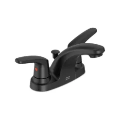 American Standard Colony Pro 4 In. Centerset 2-Handle Low-Arc Bathroom Faucet In Matte Black