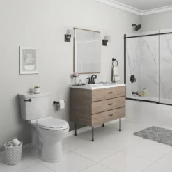 American Standard Rumson 4 In. Centerset 2-Handle Bathroom Faucet In Matte Black -The Home Depot matte black american standard centerset bathroom faucets 7417201 243 fa 1000