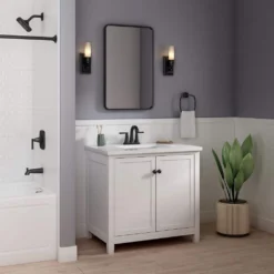 American Standard Belmeade 4 In. Centerset 2-Handle Bathroom Faucet With Drain Kit In Matte Black -The Home Depot matte black american standard centerset bathroom faucets 7426201 243 1f 1000