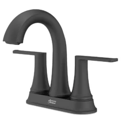 American Standard Corsham 4 In. Centerset 2-Handle Bathroom Faucet In Matte Black -The Home Depot matte black american standard centerset bathroom faucets 7428201 243 1d 1000