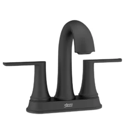 American Standard Corsham 4 In. Centerset 2-Handle Bathroom Faucet In Matte Black -The Home Depot matte black american standard centerset bathroom faucets 7428201 243 66 1000
