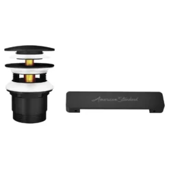 American Standard Kipling Overflow Cover And Drain Kit, Matte Black