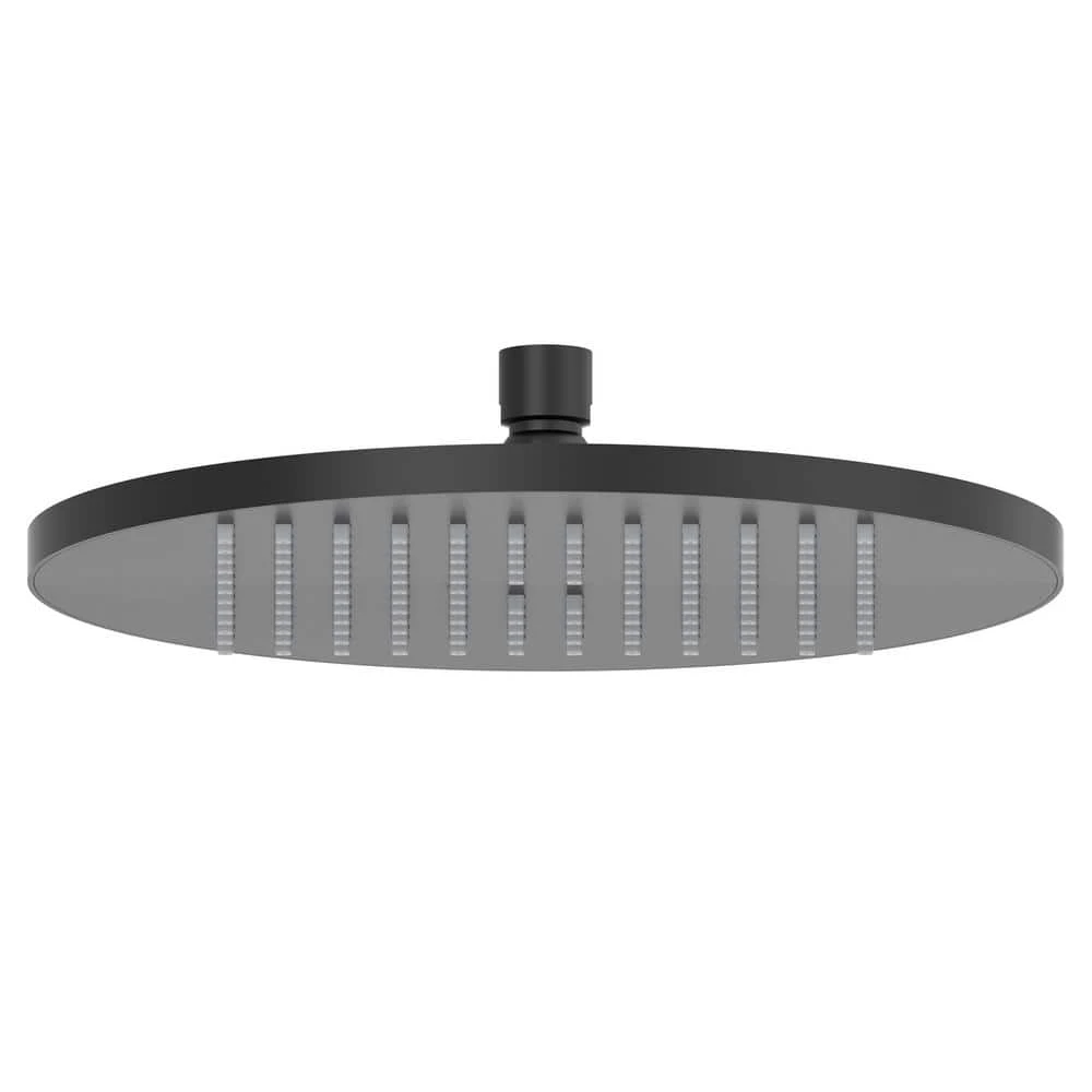 American Standard Modern 1-Spray Patterns With 2.5 GPM 10 In. Wall Mount Fixed Shower Head In Matte Black 2 American Standard Modern 1-Spray Patterns With 2.5 GPM 10 In. Wall Mount Fixed Shower Head In Matte Black - Image 2