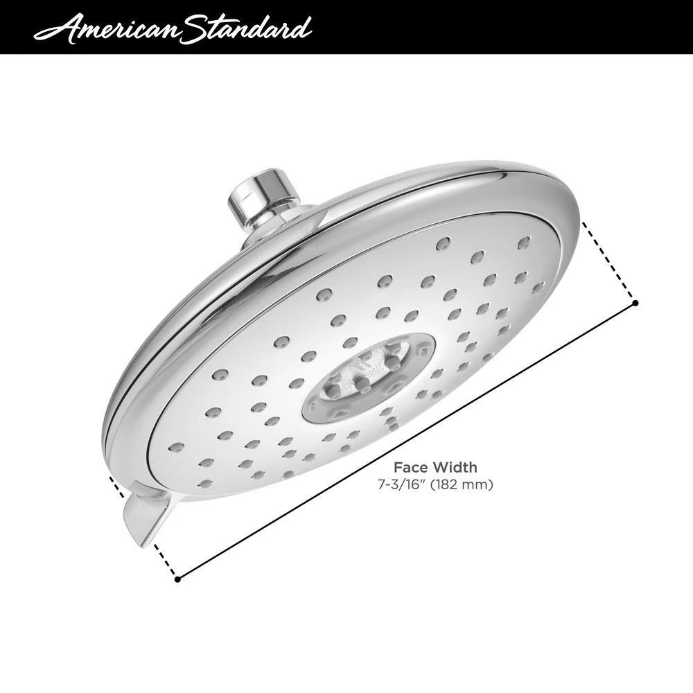 American Standard Spectra 4-Spray Patterns With 1.8 GPM 7 In. Wall Mount Fixed Shower Head In Matte Black 4 American Standard Spectra 4-Spray Patterns With 1.8 GPM 7 In. Wall Mount Fixed Shower Head In Matte Black - Image 4