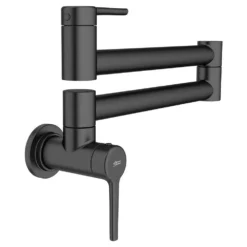 The Home Depot 44 American Standard Studio S Wall Mount Pot Filler With Swing Arm In Matte Black