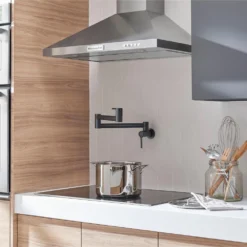 American Standard Studio S Wall Mount Pot Filler With Swing Arm In Matte Black -The Home Depot matte black american standard pot fillers 4803900 243 66 1000