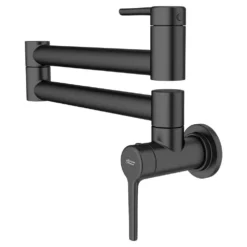 American Standard Studio S Wall Mount Pot Filler With Swing Arm In Matte Black -The Home Depot matte black american standard pot fillers 4803900 243 77 1000