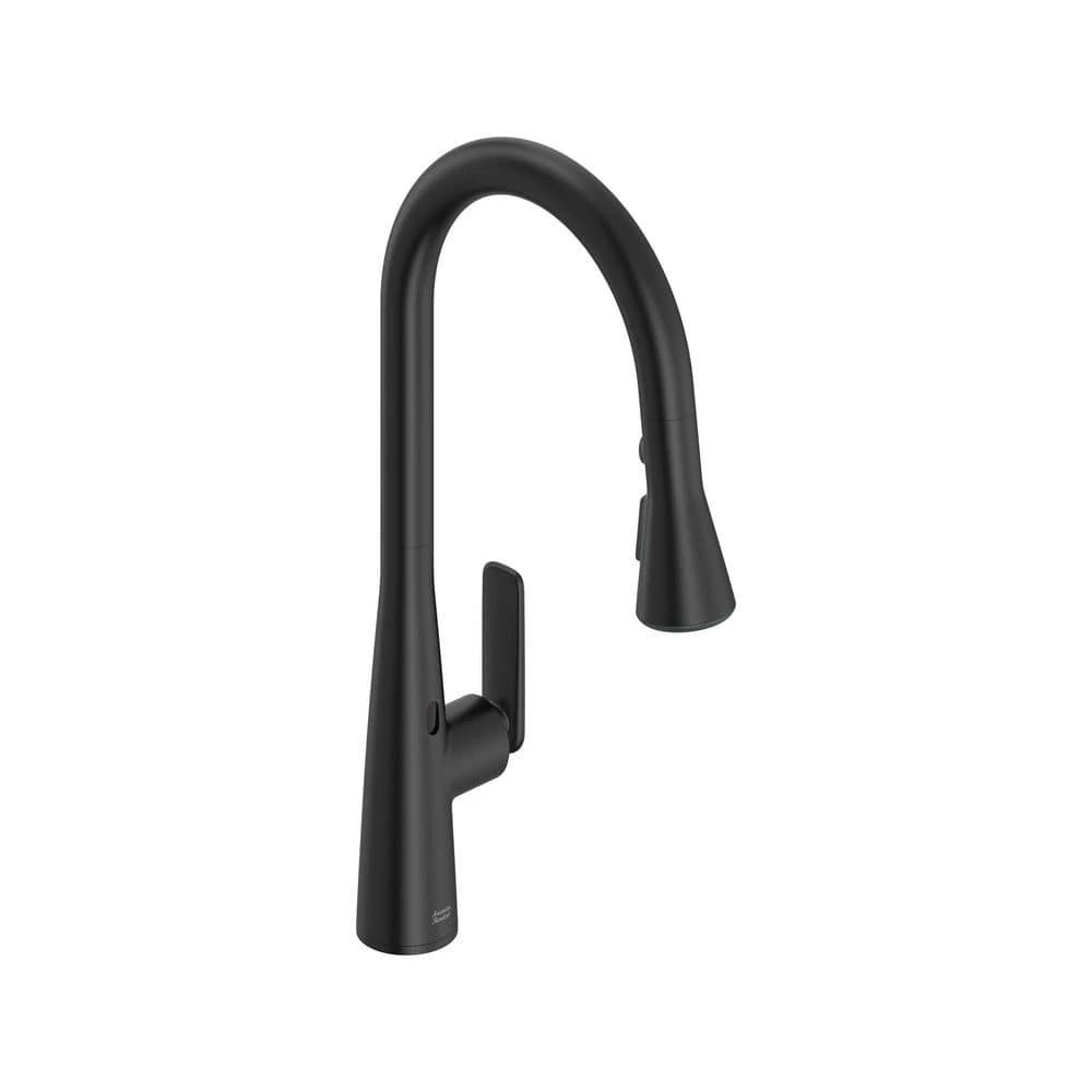 American Standard Aspirations 18 In. Touchless Pull Down Sprayer Kitchen Faucet With 360° Swivel Spout In Matte Black 1 American Standard Aspirations 18 In. Touchless Pull Down Sprayer Kitchen Faucet With 360° Swivel Spout In Matte Black