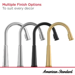American Standard Eastcourt Single Handle Pull Down Sprayer Kitchen Faucet With Dual Spray In Matte Black -The Home Depot matte black american standard pull down kitchen faucets 1057732430 1f 1000