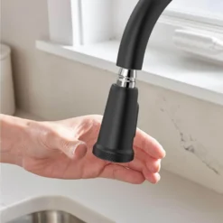 American Standard Eastcourt Single Handle Pull Down Sprayer Kitchen Faucet With Dual Spray In Matte Black -The Home Depot matte black american standard pull down kitchen faucets 1057732430 40 1000