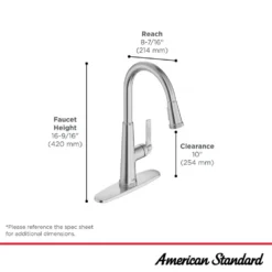 American Standard Eastcourt Single Handle Pull Down Sprayer Kitchen Faucet With Dual Spray In Matte Black -The Home Depot matte black american standard pull down kitchen faucets 1057732430 a0 1000