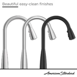 American Standard Colony Pro Touchless Single Handle Pull Down Sprayer Kitchen Faucet In Matte Black -The Home Depot matte black american standard pull down kitchen faucets 7077380 243 1d 1000