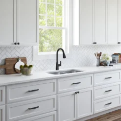 American Standard Colony Pro Touchless Single Handle Pull Down Sprayer Kitchen Faucet In Matte Black -The Home Depot matte black american standard pull down kitchen faucets 7077380 243 1f 1000