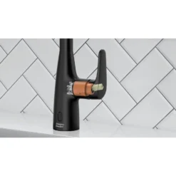 American Standard Colony Pro Touchless Single Handle Pull Down Sprayer Kitchen Faucet In Matte Black -The Home Depot matte black american standard pull down kitchen faucets 7077380 243 c3 1000