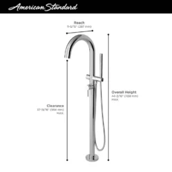American Standard Contemporary Round Single-Handle Freestanding Tub Filler For Flash Rough-in Valve With Hand Shower In Matte Black -The Home Depot matte black american standard roman tub faucets t064951 243 a0 1000