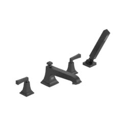 American Standard Town Square S 2-Handle Deck Mount Roman Tub Faucet With Hand Shower In Matte Black