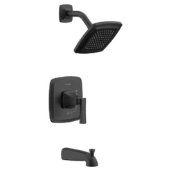 American Standard Belmeade 1-Handle Wall Mount Shower Trim Kit In Matte Black-1.8 GPM