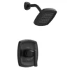 American Standard Edgemere 1-Handle Water-Saving Shower Faucet Trim Kit For Flash Rough-In Valves In Matte Black (Valve Not Included)
