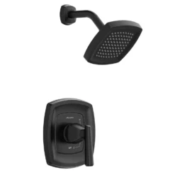 American Standard Edgemere 1-Handle Water-Saving Shower Faucet Trim Kit For Flash Rough-In Valves In Matte Black (Valve Not Included)