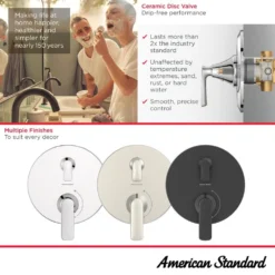 American Standard Aspirations 2-Handle Wall Mount Valve Trim In Matte Black (Valve Not Included) -The Home Depot matte black american standard shower bathtub trim kits tu061740 243 4f 1000