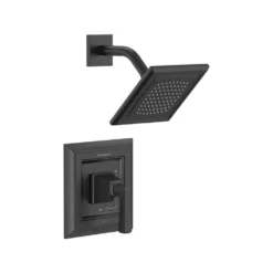 American Standard Town Square S 1-Handle Water Saving Shower Faucet Trim Kit For Flash Valves In Matte Black (Valve Not Included)