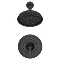 American Standard Rumson Single-Handle 1-Spray Shower Faucet Set In Matte Black (Valve Included) -The Home Depot matte black american standard shower faucets rumson2somb 40 1000