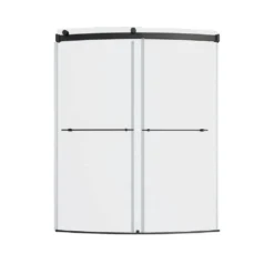 American Standard Ovation Curve 60 In. L X 30 In. W X 72 In. H Right Drain Alcove Shower Stall/Kit In Matte Black -The Home Depot matte black american standard shower stalls kits 8014r2961sw60 243 66 1000