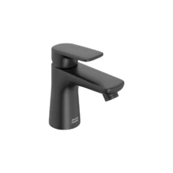 American Standard Aspirations Petite Single Hole Deck Mount Bathroom Faucet With Drain In Matte Black