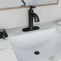 American Standard Rumson Single Hole Single-Handle Bathroom Faucet In Matte Black -The Home Depot matte black american standard single hole bathroom faucets 7417101 243 1d 1000