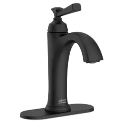 American Standard Rumson Single Hole Single-Handle Bathroom Faucet In Matte Black -The Home Depot matte black american standard single hole bathroom faucets 7417101 243 fa 1000
