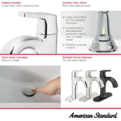 American Standard Becklow Single Handle Single Hole Bathroom Faucet With Deckplate In Matte Black -The Home Depot matte black american standard single hole bathroom faucets 7429101 243 a0 1000