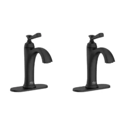 American Standard Rumson Single-Handle Single-Hole Bathroom Faucet In Matte Black (2-pack)