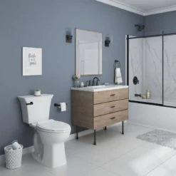 American Standard Trip Tank Lever For Rumson With Metal Arm In Matte Black -The Home Depot matte black american standard toilet handles 7381907 200 2430a 1f 1000